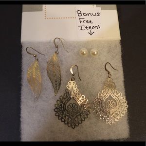 New 3 pair one of a kind boutique handmade earring